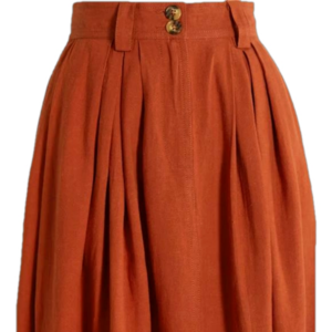 MODCLOTH skirt sz 16 orange rust color knee length with pockets